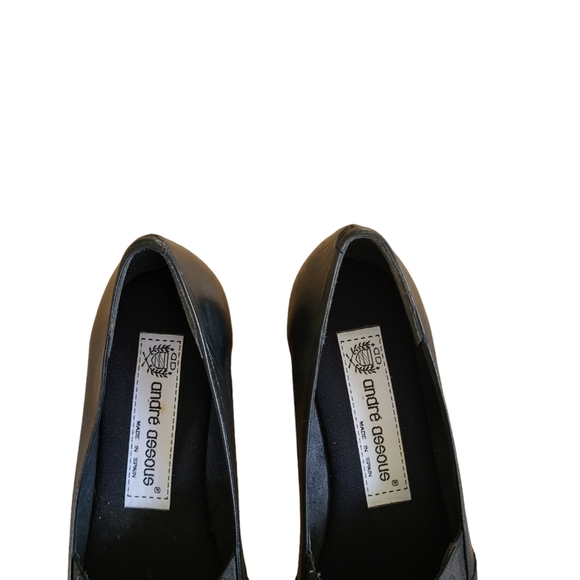 André Assous Black Espadrille Low Wedge - Picture 3 of 8